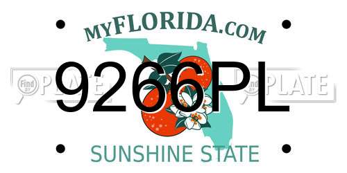 9266PL Florida License Plate