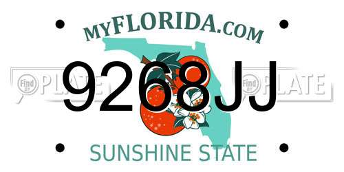 9268JJ Florida License Plate