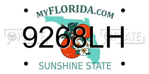 9268LH Florida License Plate