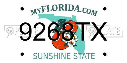 9268TX Florida License Plate