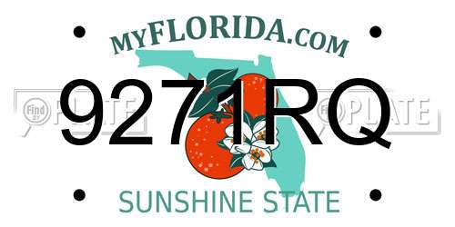 9271RQ Florida License Plate
