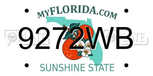 9272WB Florida License Plate