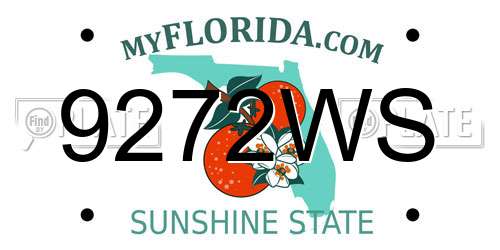 9272WS Florida License Plate