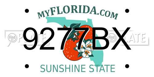 9277BX Florida License Plate