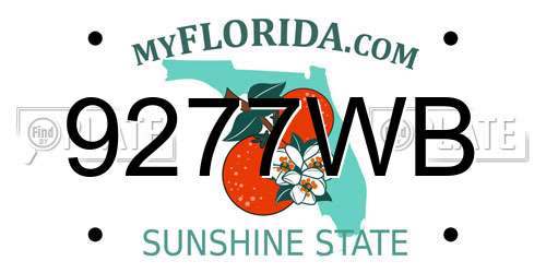 9277WB Florida License Plate