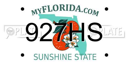 927HS Florida License Plate