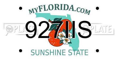 927IIS Florida License Plate