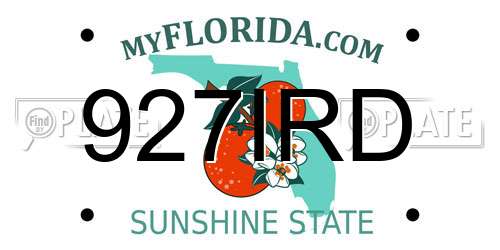 927IRD Florida License Plate