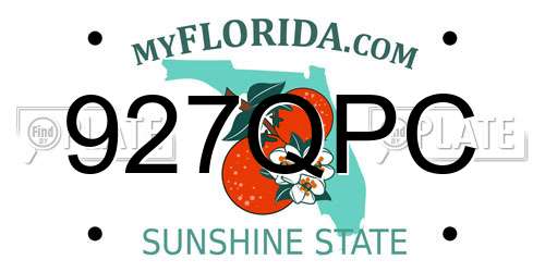 927QPC Florida License Plate