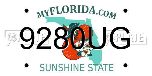 9280UG Florida License Plate