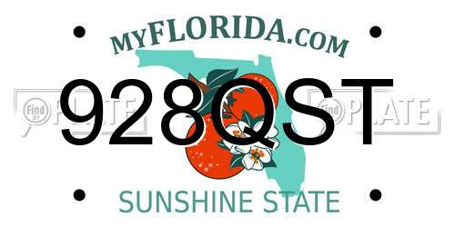 928QST Florida License Plate
