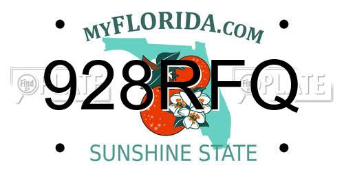 928RFQ Florida License Plate