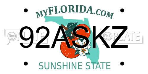 92ASKZ Florida License Plate