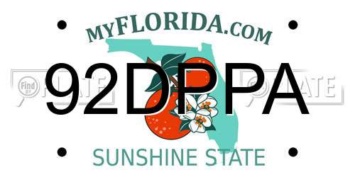 92DPPA Florida License Plate
