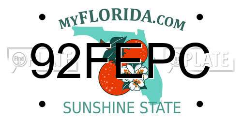 92FEPC Florida License Plate