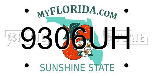 9306UH Florida License Plate