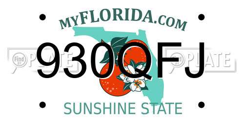 930QFJ Florida License Plate