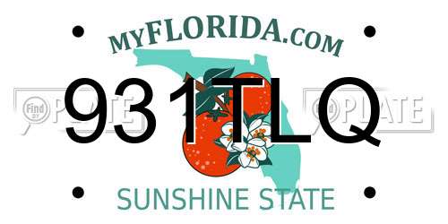 931TLQ Florida License Plate