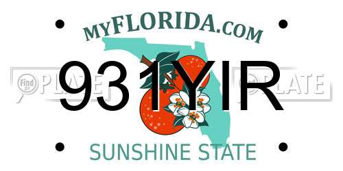 931YIR Florida License Plate