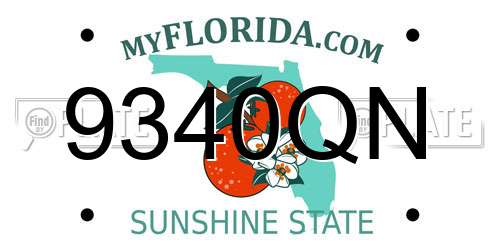 9340QN Florida License Plate