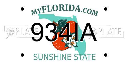 934IA Florida License Plate