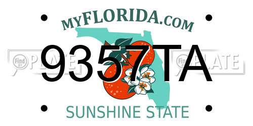 9357TA Florida License Plate