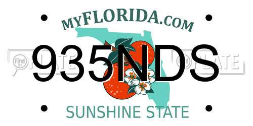 935NDS Florida License Plate