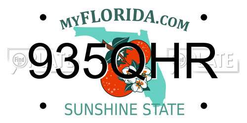 935QHR Florida License Plate