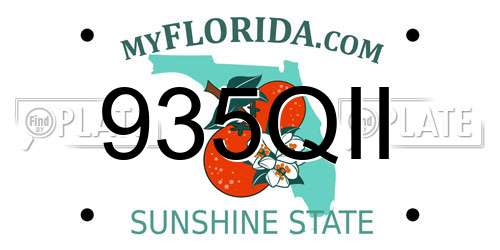 935QII Florida License Plate