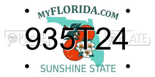 935T24 Florida License Plate