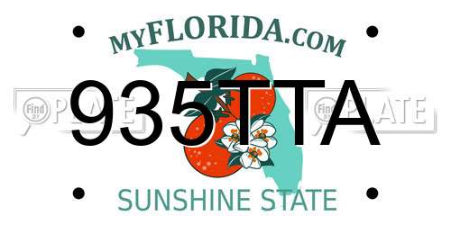 935TTA Florida License Plate