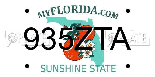 935ZTA Florida License Plate