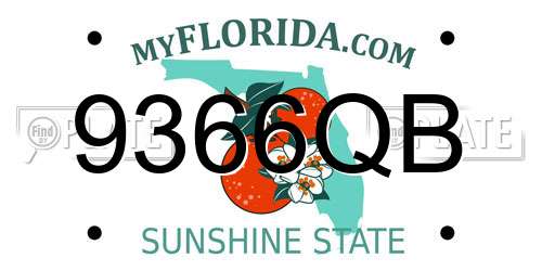 9366QB Florida License Plate