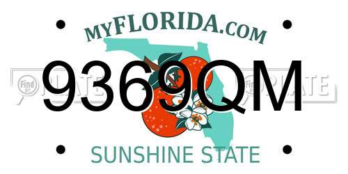 9369QM Florida License Plate