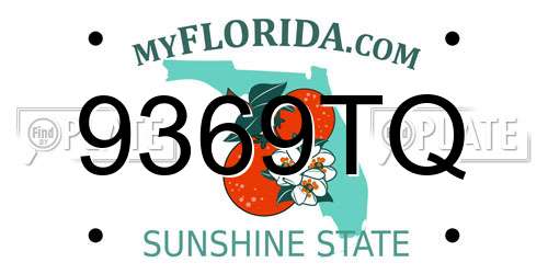 9369TQ Florida License Plate