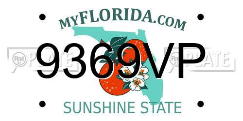 9369VP Florida License Plate