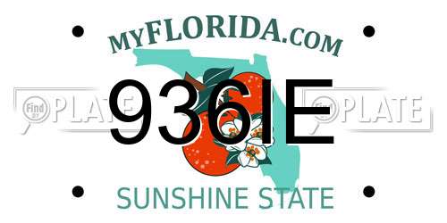 936IE Florida License Plate