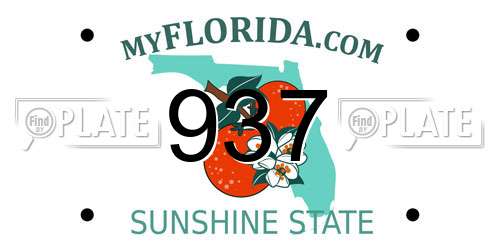 937 Florida License Plate