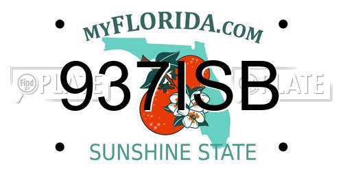 937ISB Florida License Plate