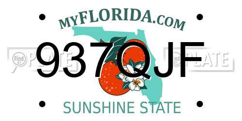 937QJF Florida License Plate