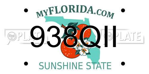 938QII Florida License Plate