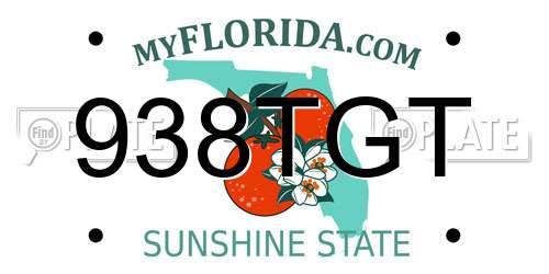 938TGT Florida License Plate