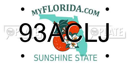 93ACLJ Florida License Plate