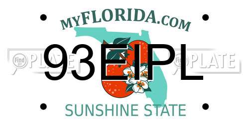 93EIPL Florida License Plate