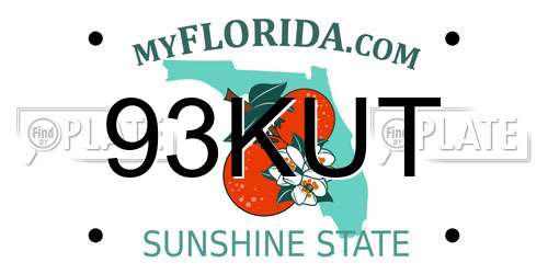 93KUT Florida License Plate