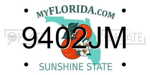 9402JM Florida License Plate