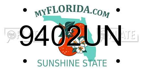 9402UN Florida License Plate