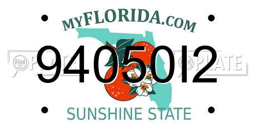 94050I2 Florida License Plate