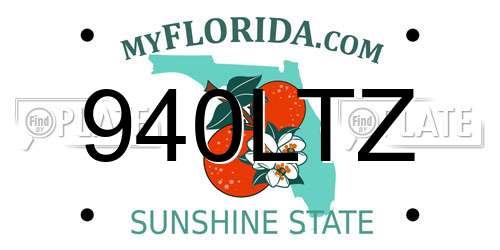 940LTZ Florida License Plate
