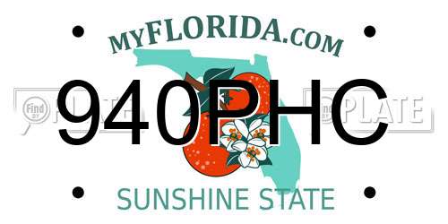 940PHC Florida License Plate